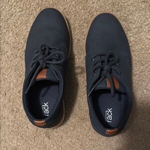 Nordstrom Navy and Brown Dress Shoes with Lace-Up Sophistication